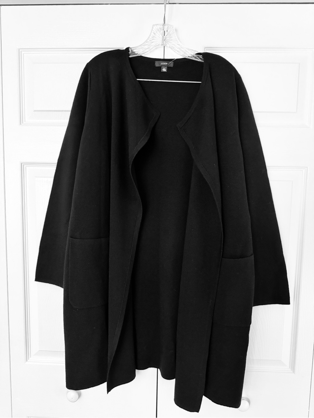 J Crew Minimalist Open-Front Black Women's Cardigan - Brand New without tags